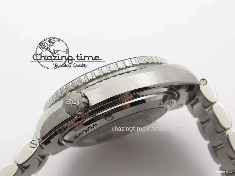 0119 Planet Ocean GMT 42mm V6F Best Edition Black Dial Silver Markers On SS Bracelet A Casual 8273